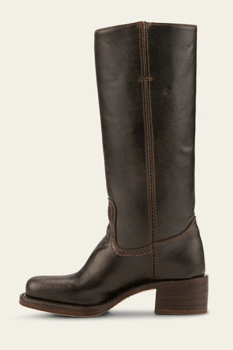 Emily | Classic Western Mid Calf Boots with Stacked Heel - Lumina