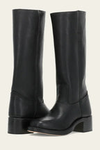 Emily | Classic Western Mid Calf Boots with Stacked Heel - Lumina
