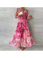 Emily - Elegant Floral Dress