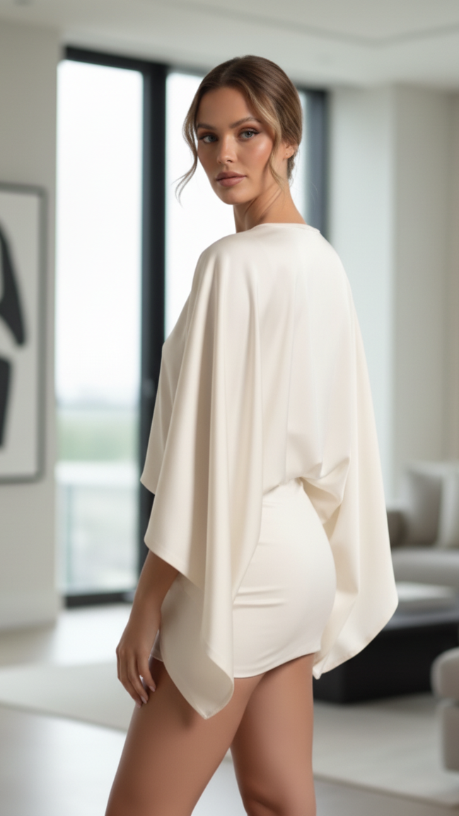 Esme | Draped Mini Dress - Lumina
