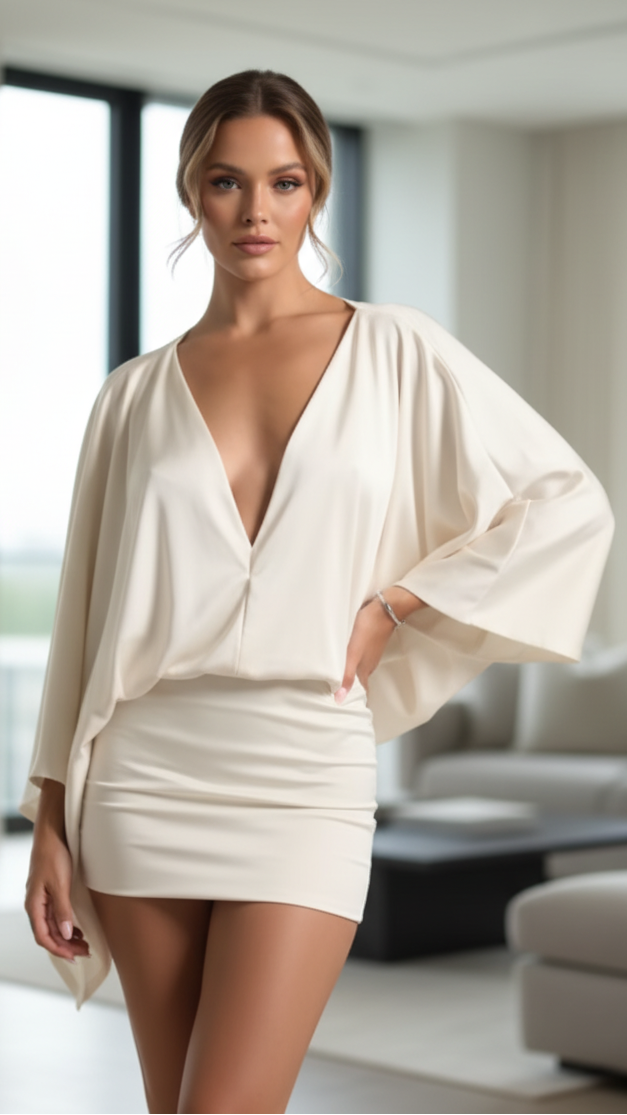 Esme | Draped Mini Dress - Lumina