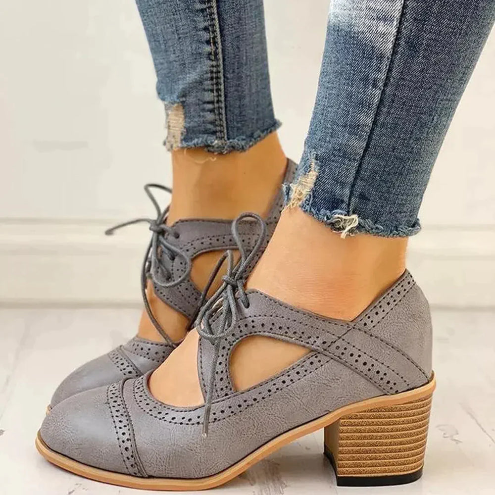 Evelyn | Elegant T-Strap Heels with Modern Touch - Lumina