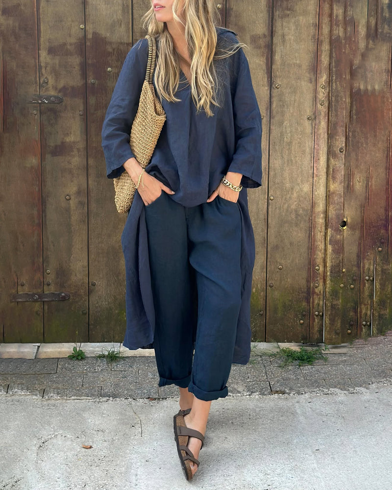 Florence | Relaxed Elegance Tunic and Pant Set - Lumina
