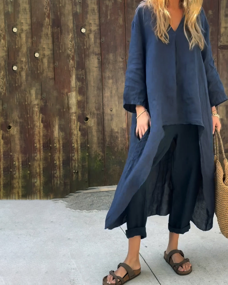 Florence | Relaxed Elegance Tunic and Pant Set - Lumina