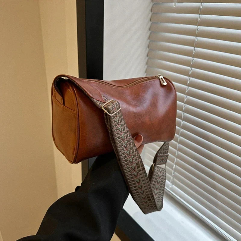 Florence | Sleek Minimalist Crossbody Bag with Patterned Strap - Lumina
