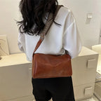 Florence | Sleek Minimalist Crossbody Bag with Patterned Strap - Lumina