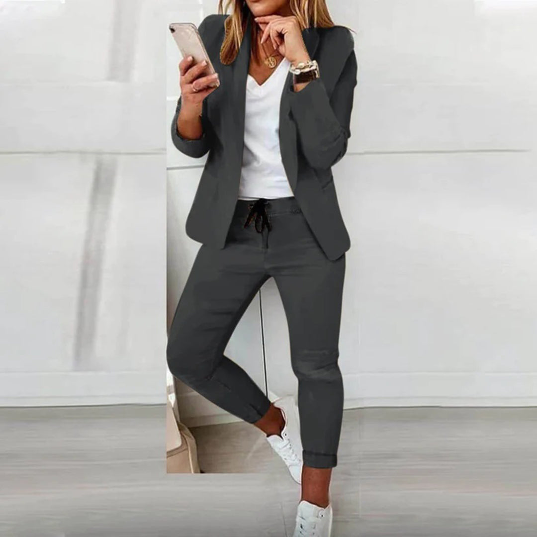 Florence | Tailored Blazer and Relaxed Jogger Pants Set - Lumina