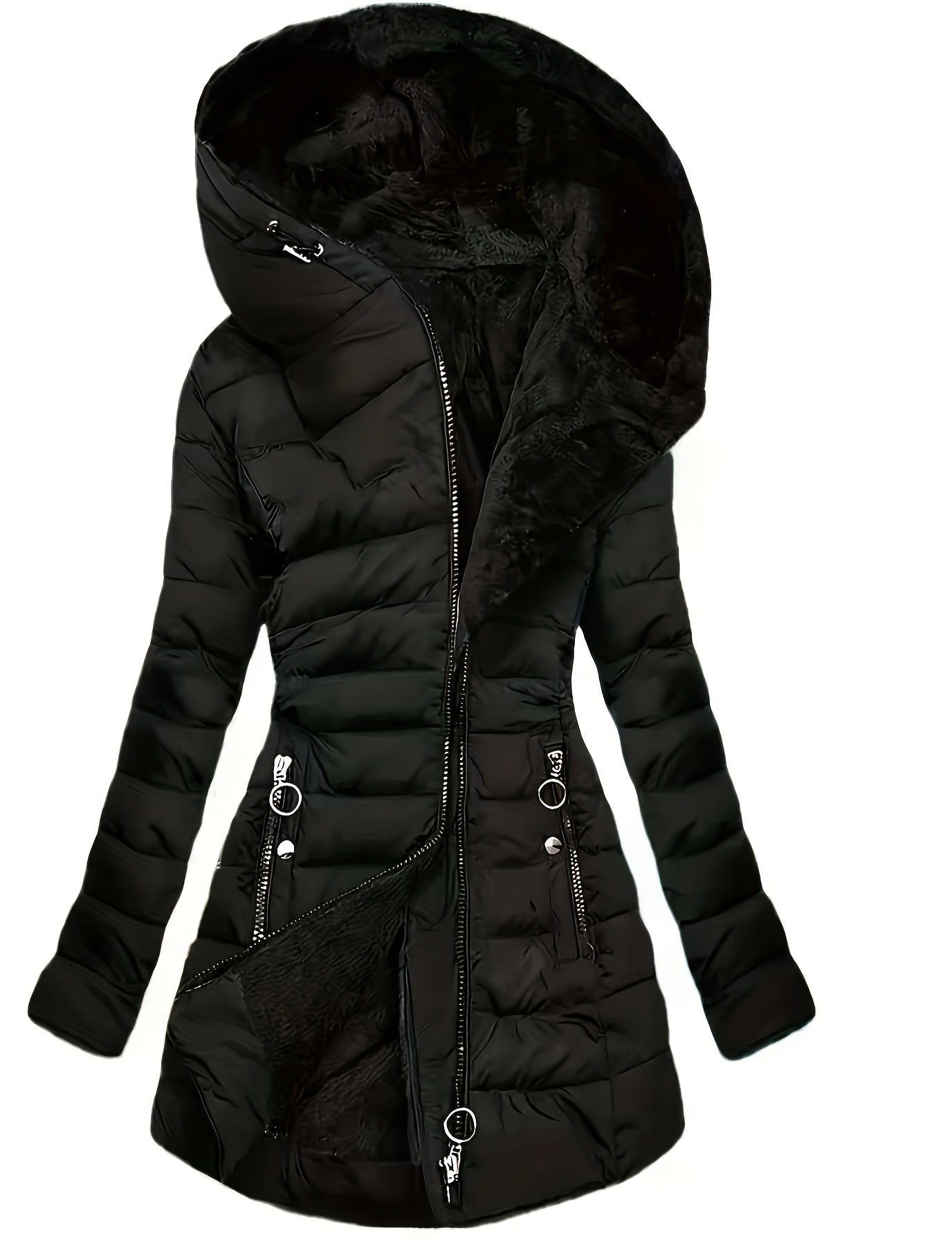 Freya | Cozy Fleece-Lined Puffer Coat with Oversized Hood - Lumina
