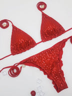 Gleaming Sequin Bikini Set for a Sparkling Beach Look