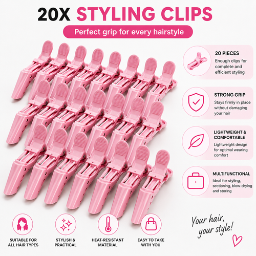 20 PCS | Professional Styling Clips™ – Perfect Hold & Polished Styling