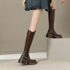 Hazel | Elegant Black Knee High Boots with Orthopedic Support - Lumina