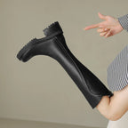 Hazel | Elegant Black Knee High Boots with Orthopedic Support - Lumina