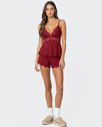 Anne - Silky Soft Lace Pajama Set