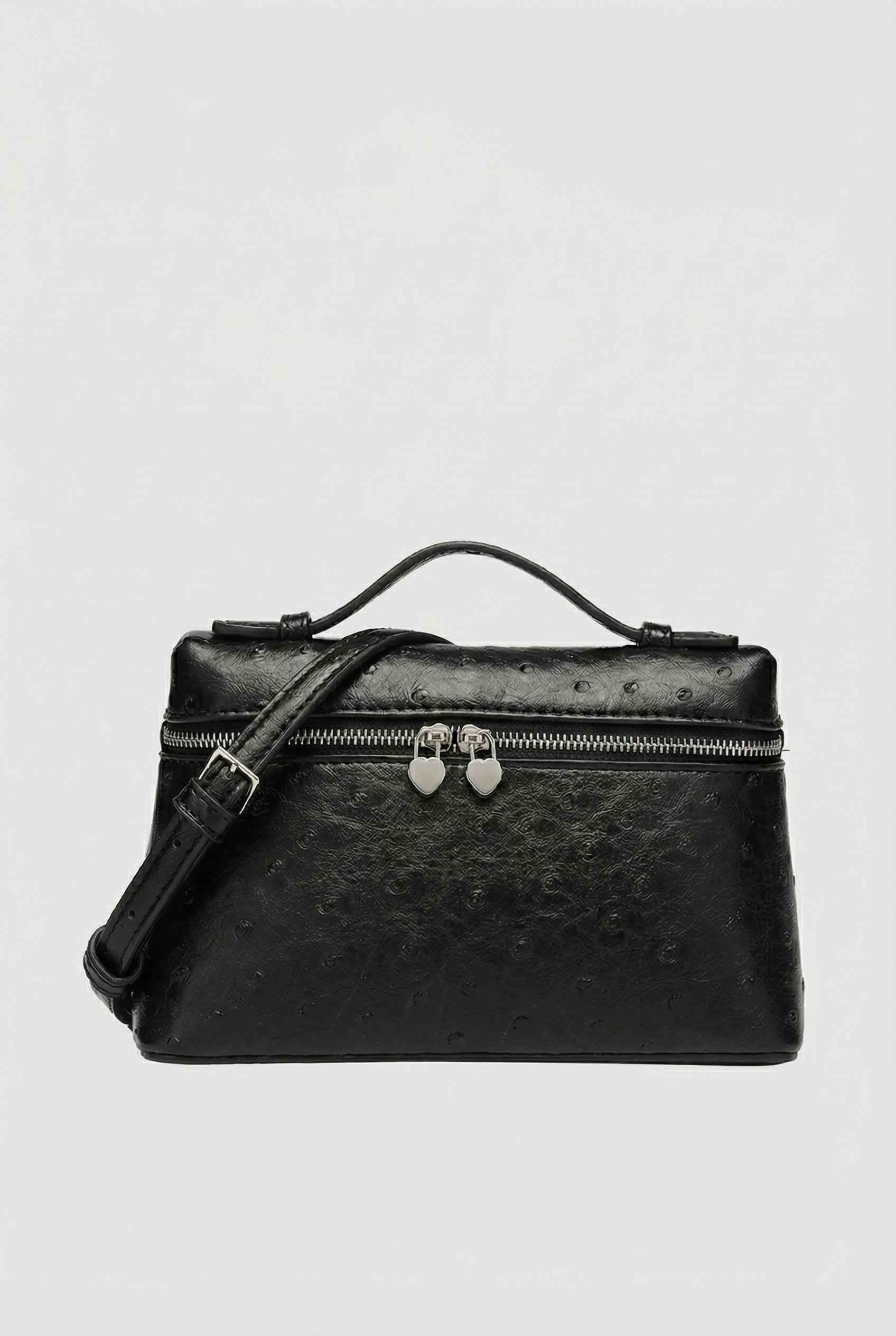 Isabella | Chic Black Crossbody Bag with Adjustable Strap - Lumina