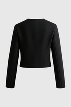 Isabella | Chic Black Short Jacket with Versatile Style - Lumina