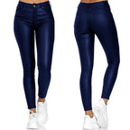 Isabella | Chic Stretch Leather Trousers for Effortless Style - Lumina