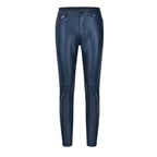Isabella | Chic Stretch Leather Trousers for Effortless Style - Lumina