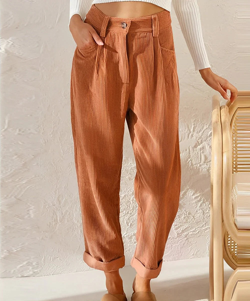 Isabella | Chic Striped Trousers with Comfortable Fit - Lumina