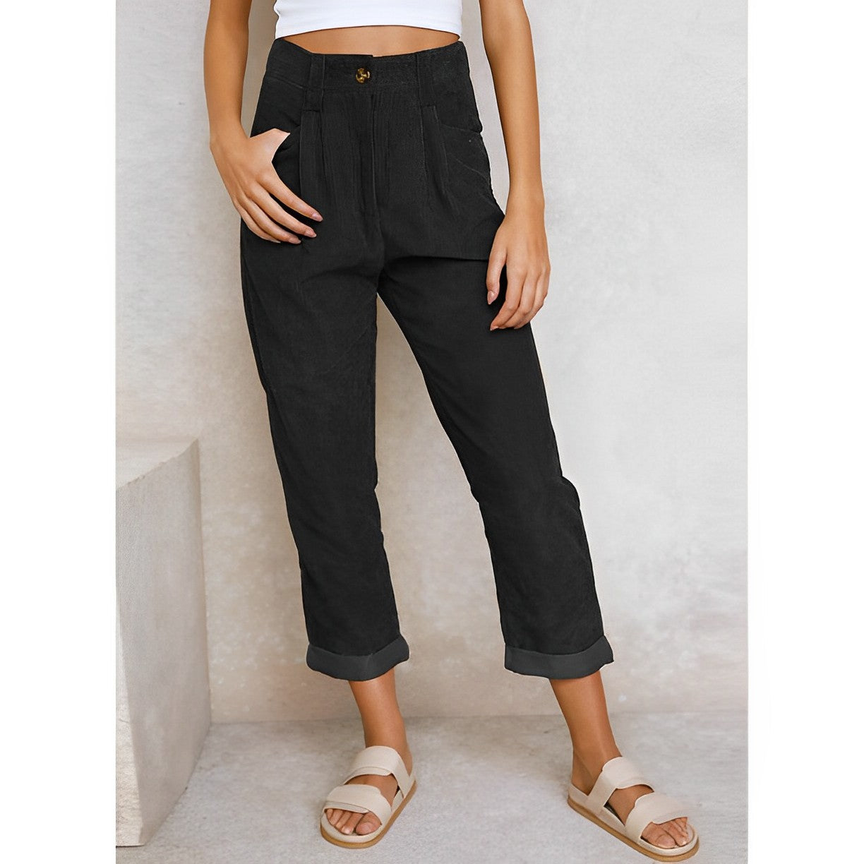 Isabella | Chic Striped Trousers with Comfortable Fit - Lumina