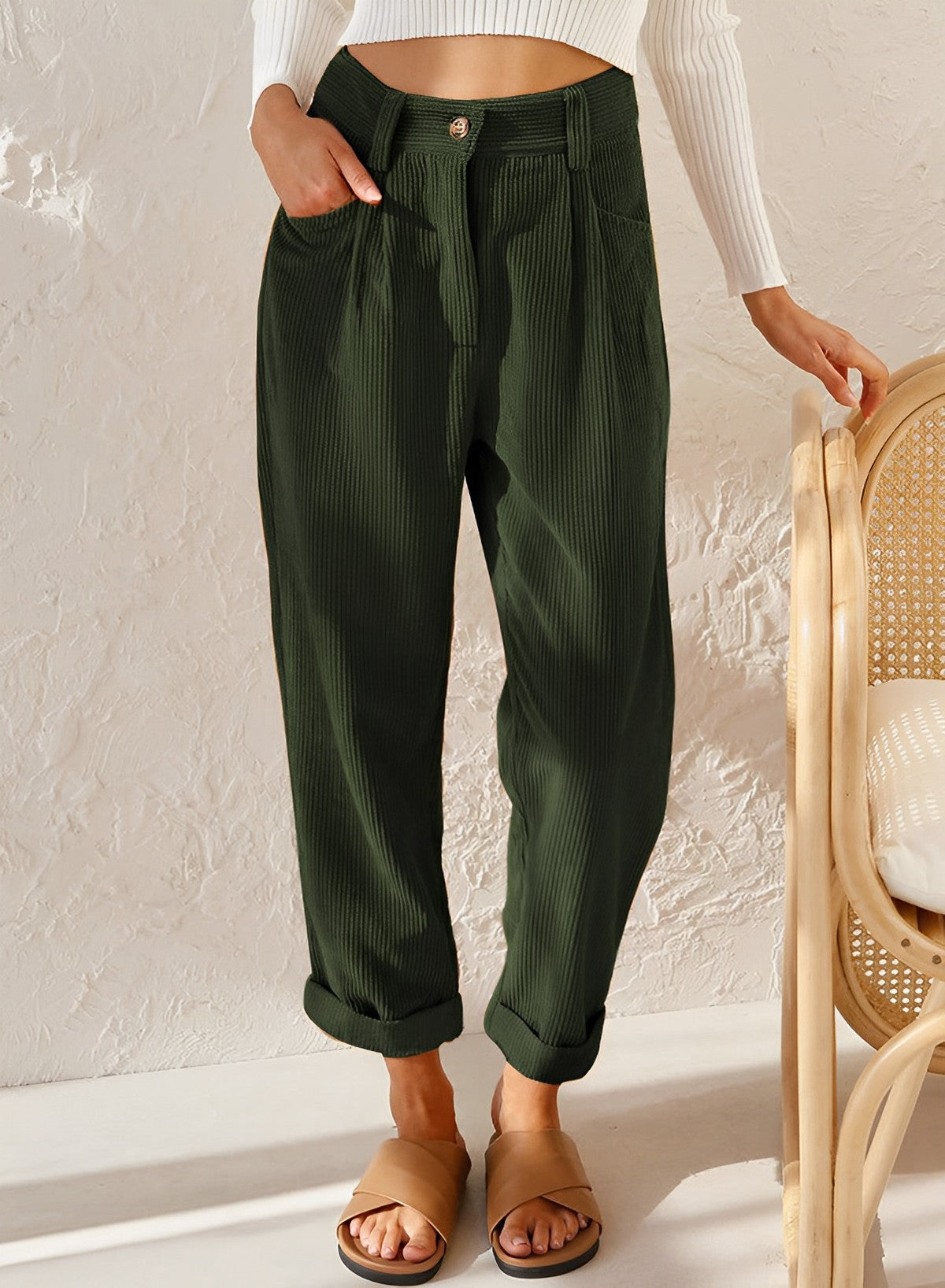 Isabella | Chic Striped Trousers with Comfortable Fit - Lumina