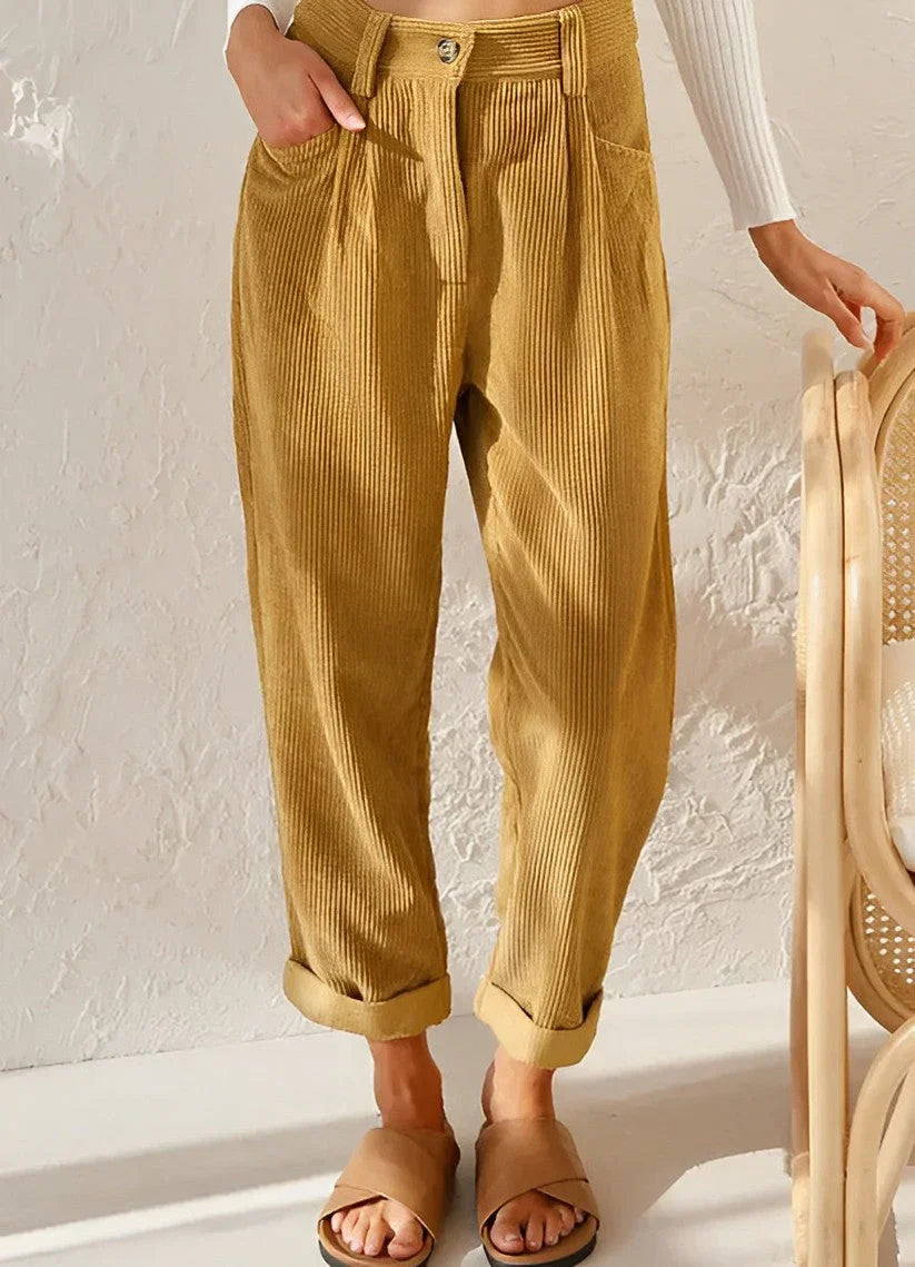 Isabella | Chic Striped Trousers with Comfortable Fit - Lumina