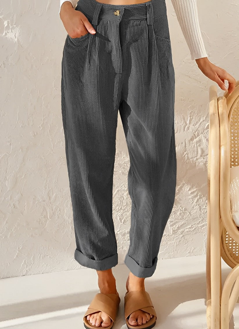 Isabella | Chic Striped Trousers with Comfortable Fit - Lumina