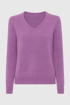 Isabella | Cozy Dark Purple Sweater with Flattering Fit - Lumina