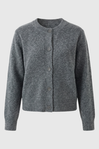 Isabella | Cozy Gray Long Cardigan Sweater with Relaxed Fit - Lumina