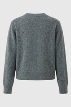 Isabella | Cozy Gray Long Cardigan Sweater with Relaxed Fit - Lumina