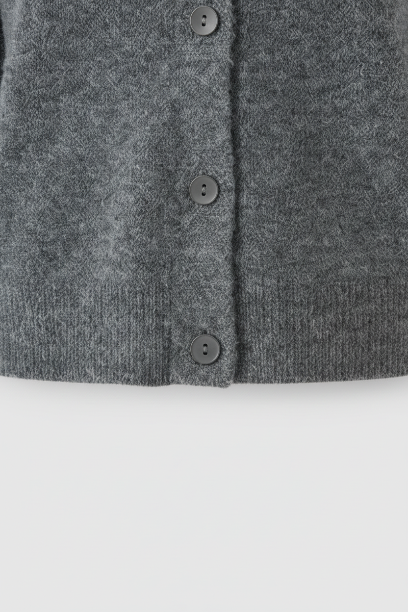 Isabella | Cozy Gray Long Cardigan Sweater with Relaxed Fit - Lumina