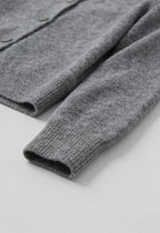Isabella | Cozy Gray Long Cardigan Sweater with Relaxed Fit - Lumina