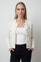 Isabella | Cozy Open-Front Cardigan with Ribbed Details - Lumina