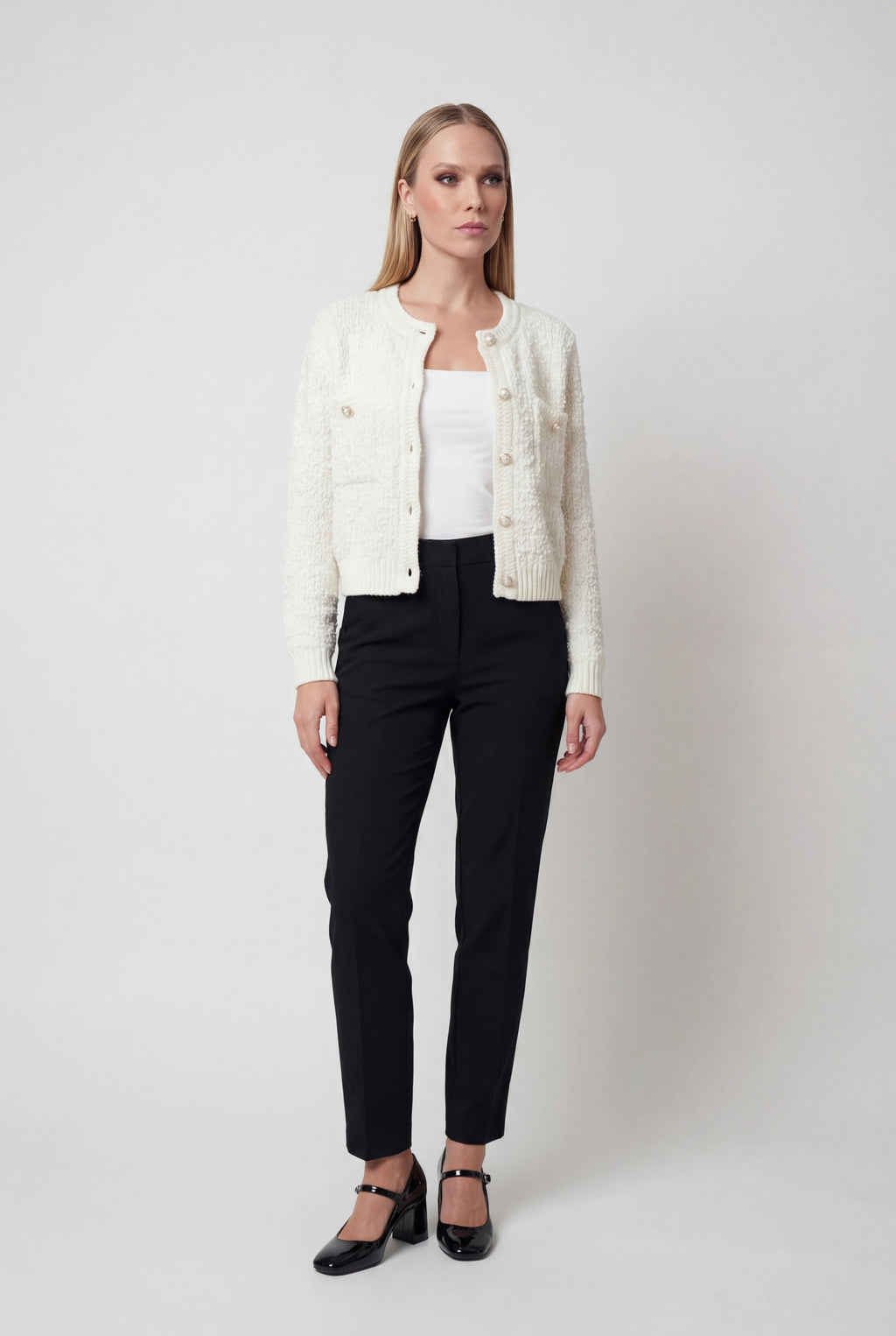 Isabella | Cozy Open-Front Cardigan with Ribbed Details - Lumina