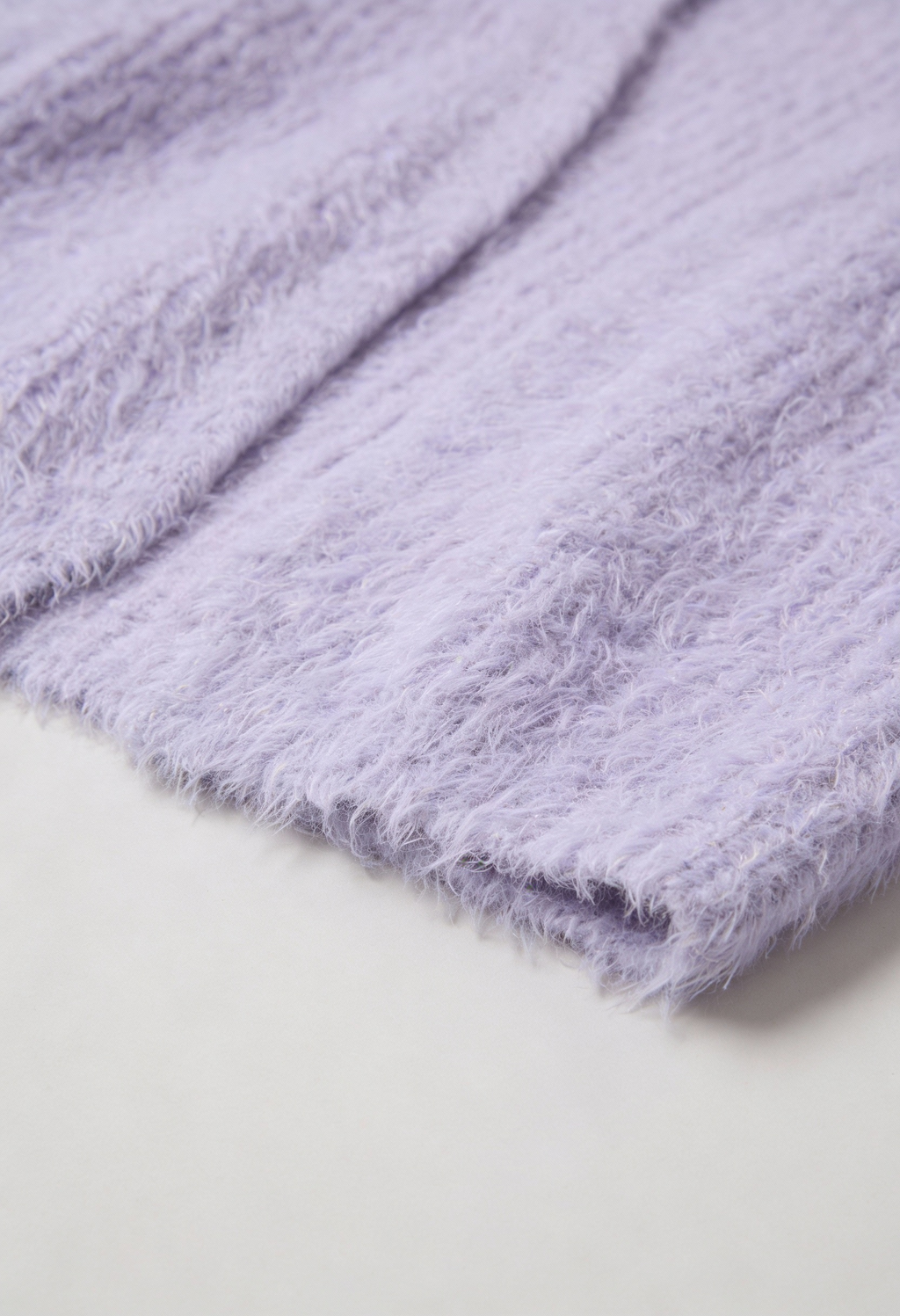 Isabella | Cozy Purple Knit Cardigan with Ribbed Details - Lumina
