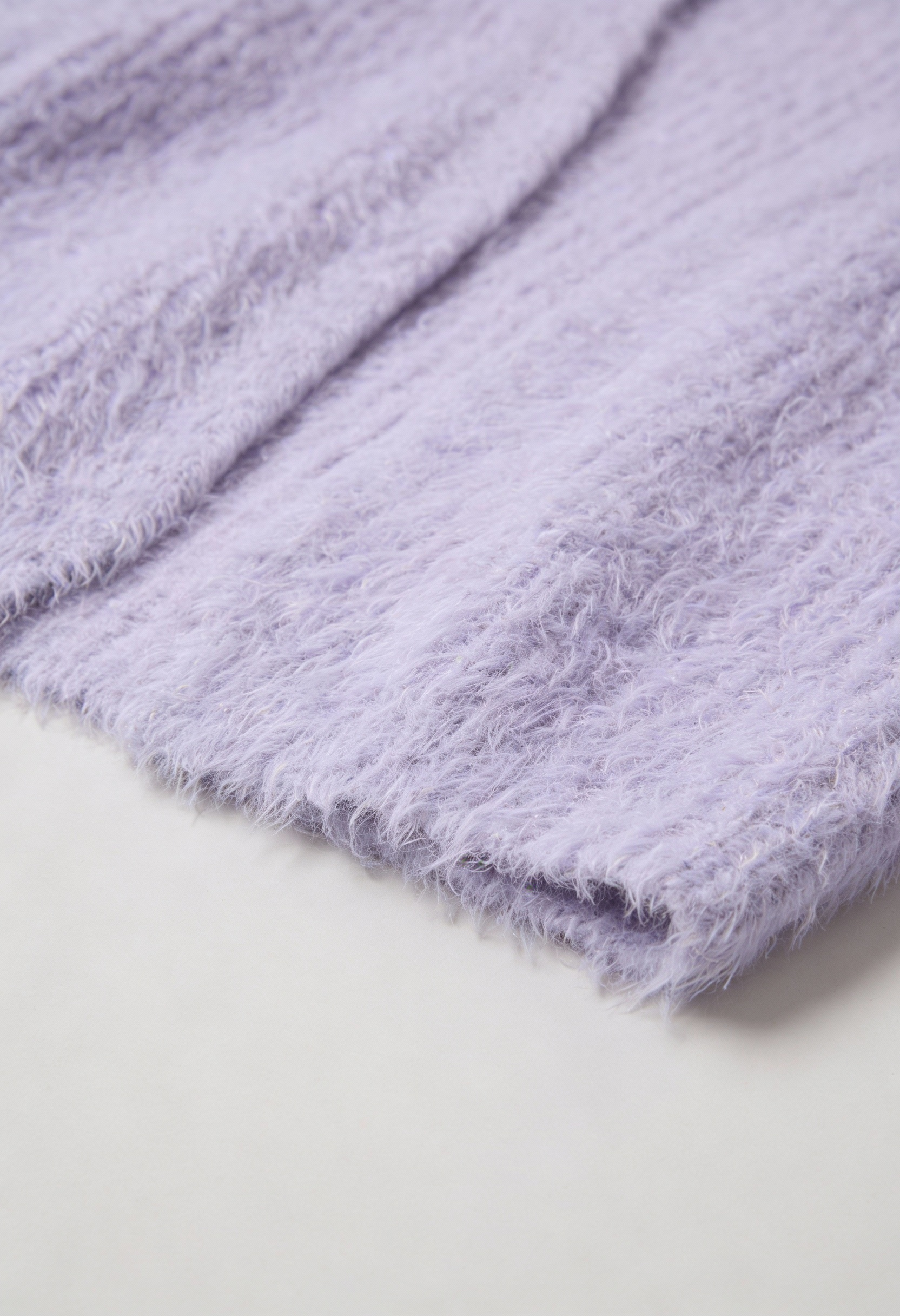 Isabella | Cozy Purple Knit Cardigan with Ribbed Details - Lumina