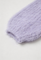 Isabella | Cozy Purple Knit Cardigan with Ribbed Details - Lumina