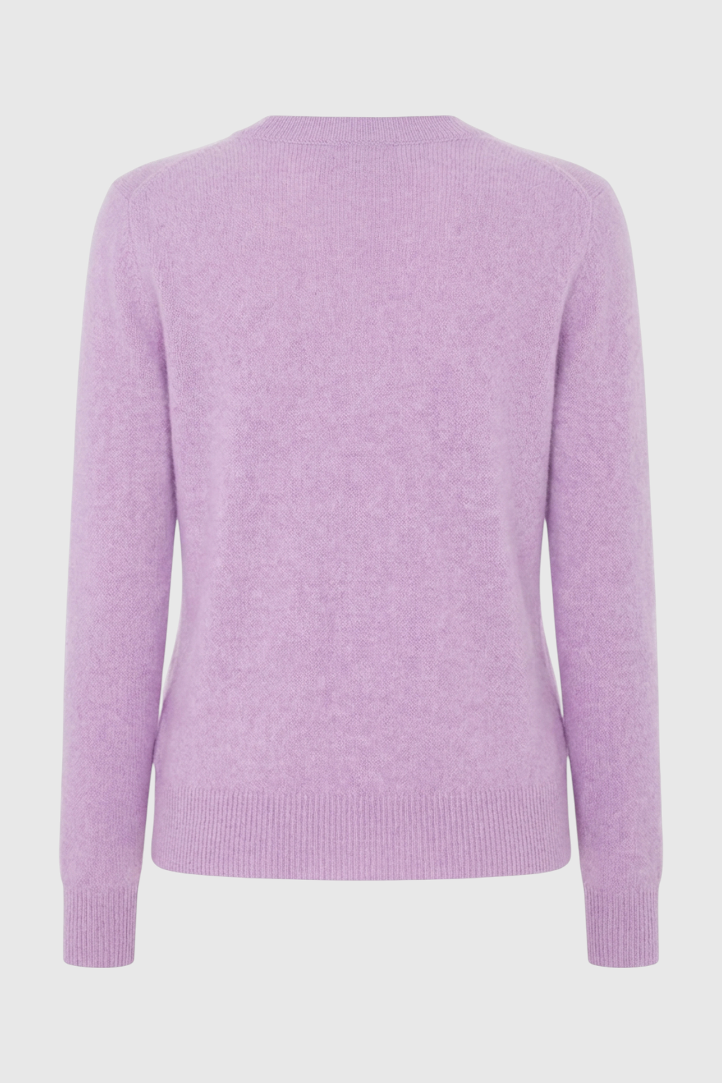 Isabella | Cozy Purple Knit Sweater with V-Neckline - Lumina