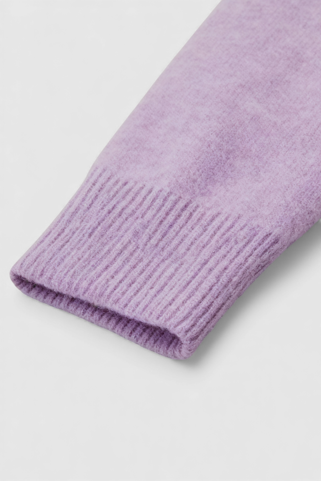 Isabella | Cozy Purple Knit Sweater with V-Neckline - Lumina