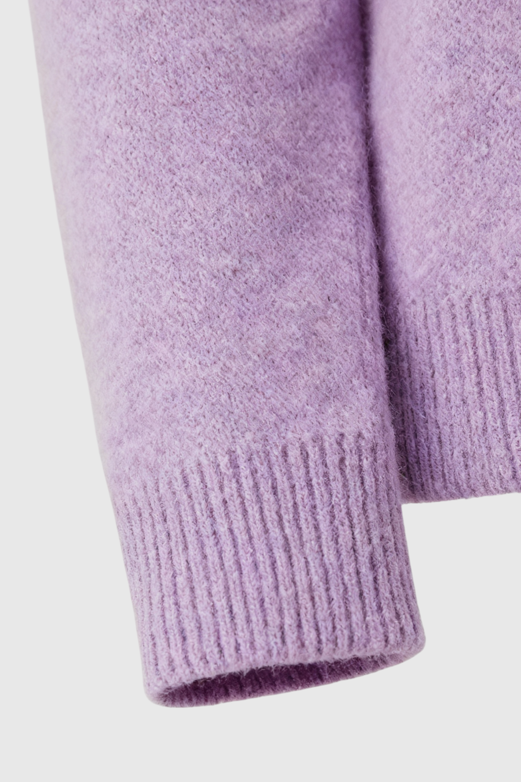 Isabella | Cozy Purple Knit Sweater with V-Neckline - Lumina