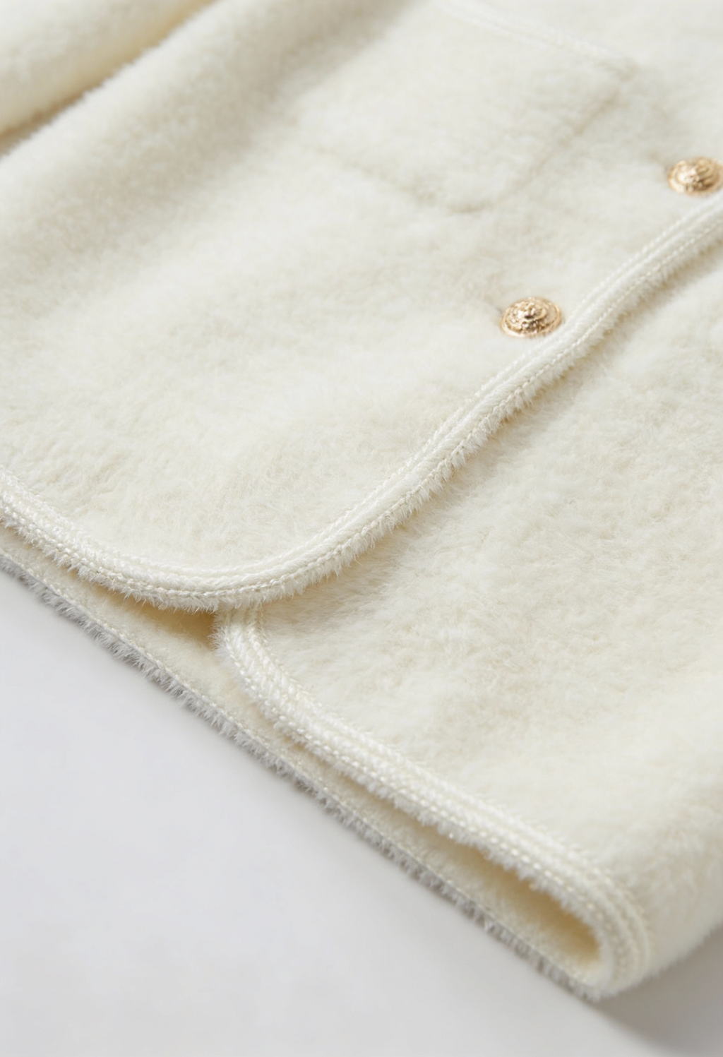 Isabella | Cozy White Cardigan Sweater with Ribbed Hem - Lumina
