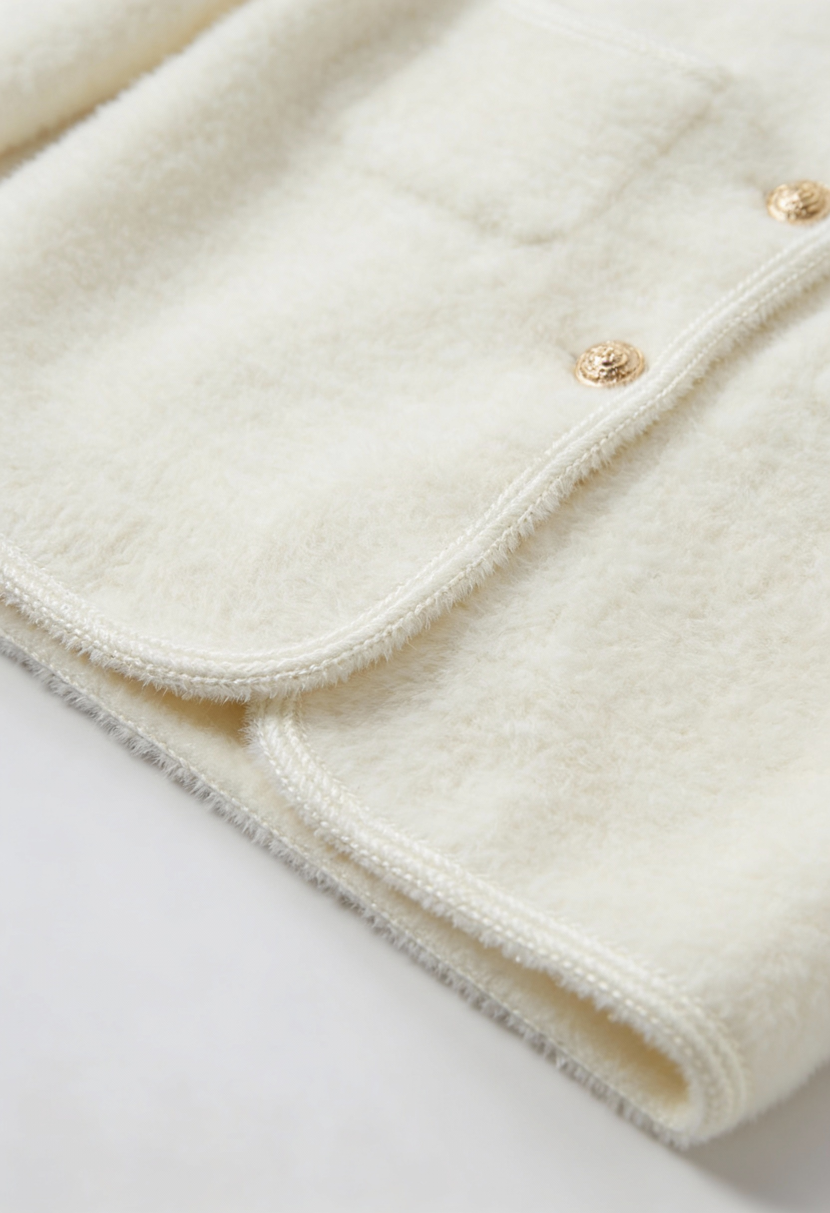 Isabella | Cozy White Cardigan Sweater with Ribbed Hem - Lumina