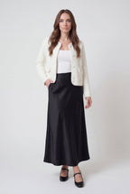 Isabella | Cozy White Open-Front Cardigan Sweater with Relaxed Fit - Lumina