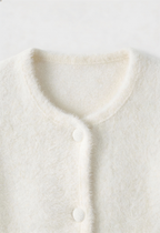 Isabella | Cozy White Open-Front Cardigan Sweater with Relaxed Fit - Lumina