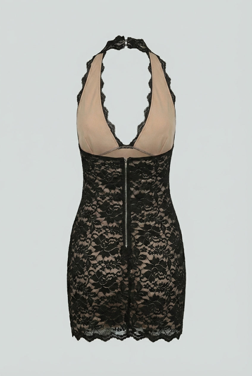 Isabella | Elegant Backless Mini Dress with Versatile Cut - Lumina