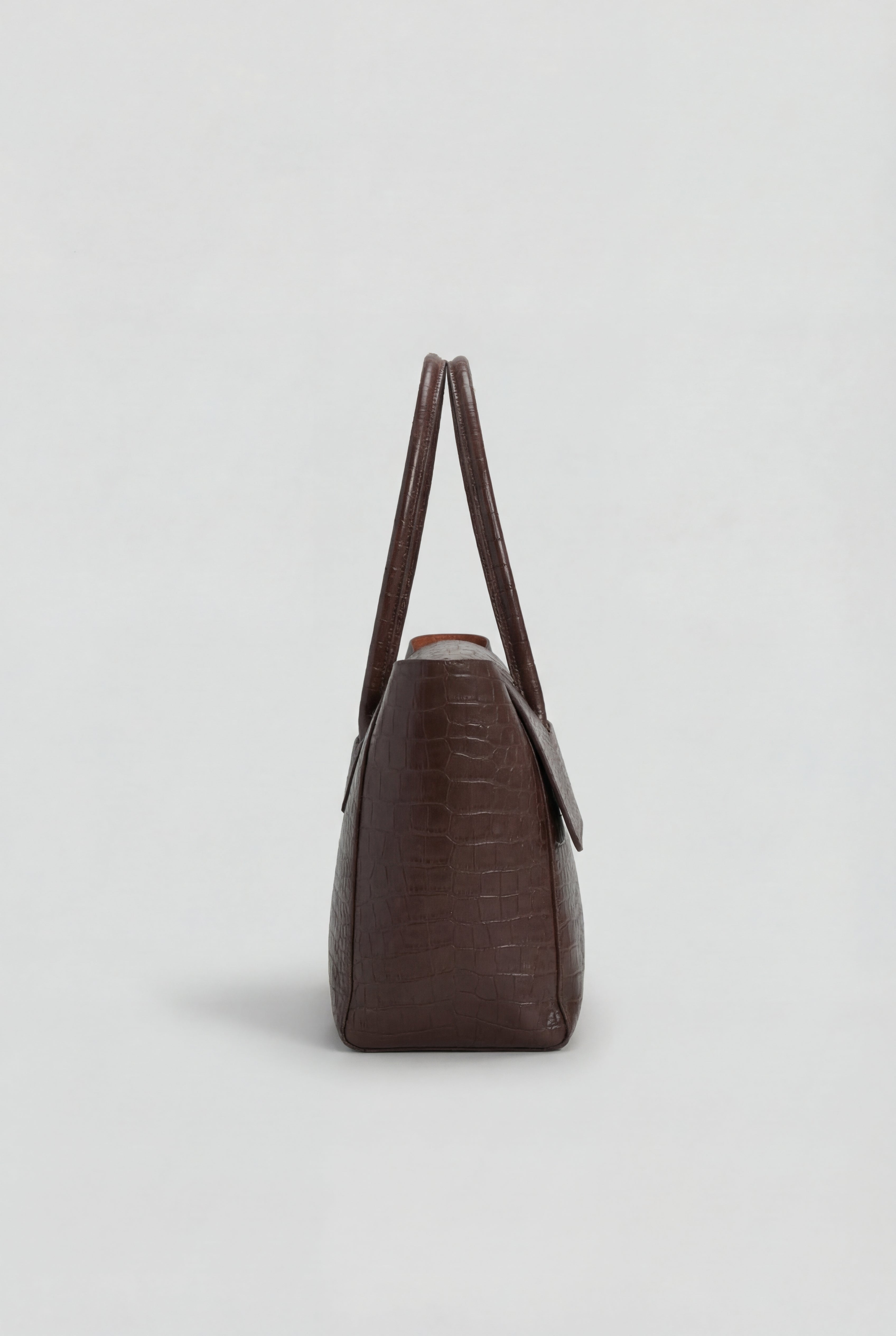 Isabella | Elegant Black Crocodile Handbag with Adjustable Strap - Lumina