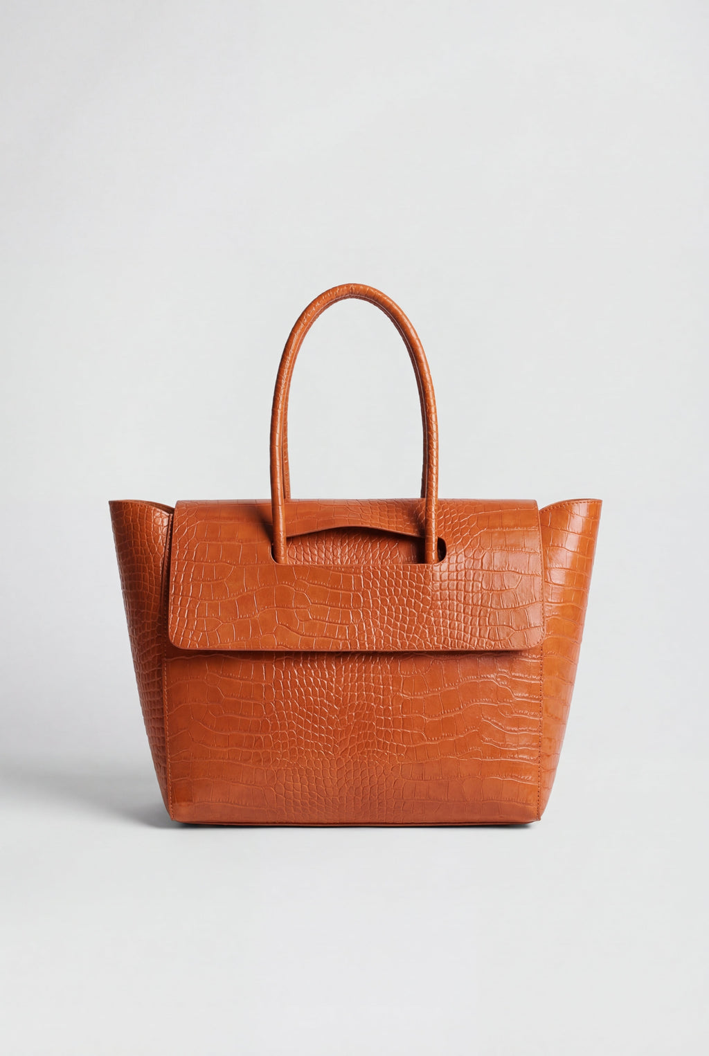 Isabella | Elegant Black Crocodile Handbag with Adjustable Strap - Lumina