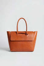 Isabella | Elegant Black Crocodile Handbag with Adjustable Strap - Lumina