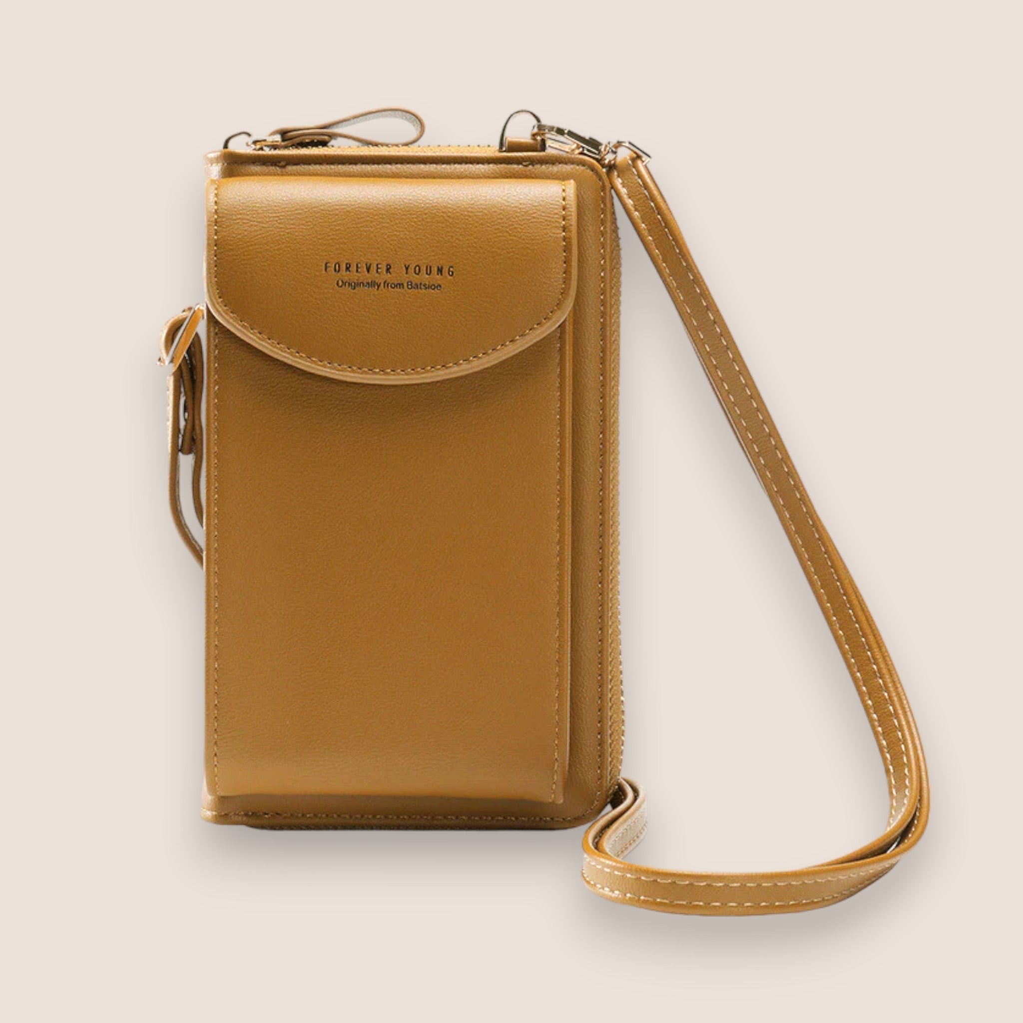 Isabella | Elegant Black Leather Clutch Bag with Versatile Strap - Lumina