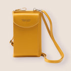 Isabella | Elegant Black Leather Clutch Bag with Versatile Strap - Lumina