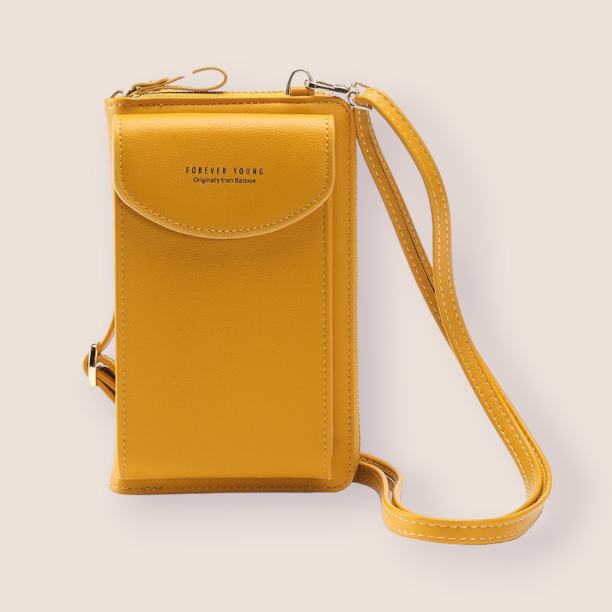Isabella | Elegant Black Leather Clutch Bag with Versatile Strap - Lumina
